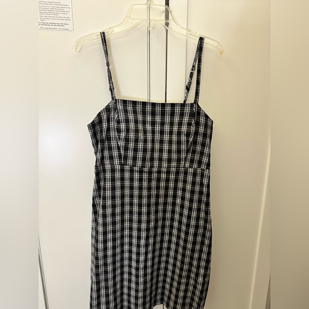 Black and White Plaid Dress